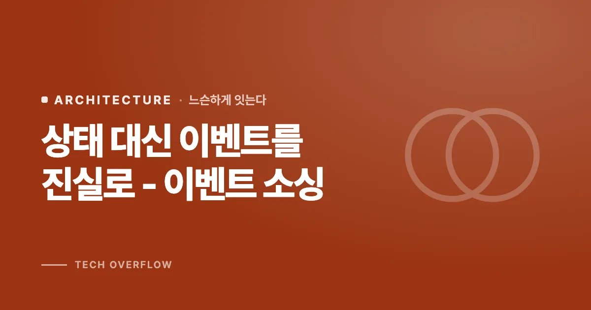 상태 대신 이벤트를 진실로 - 이벤트 소싱