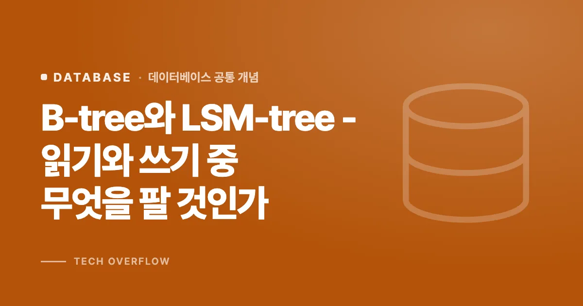 B-tree와 LSM-tree - 읽기와 쓰기 중 무엇을 팔 것인가