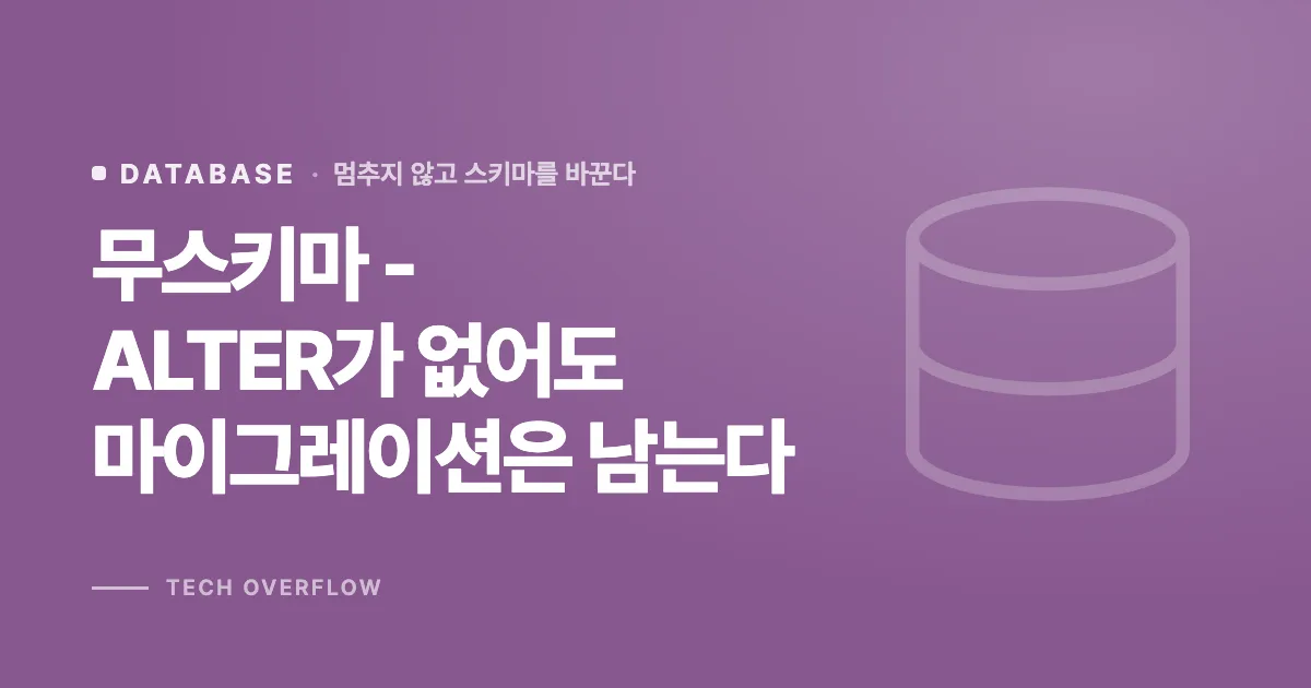 무스키마 - ALTER가 없어도 마이그레이션은 남는다