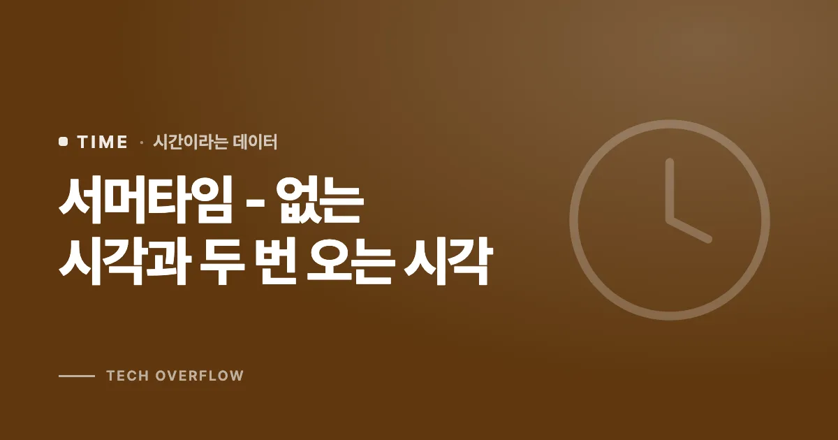 서머타임 - 없는 시각과 두 번 오는 시각