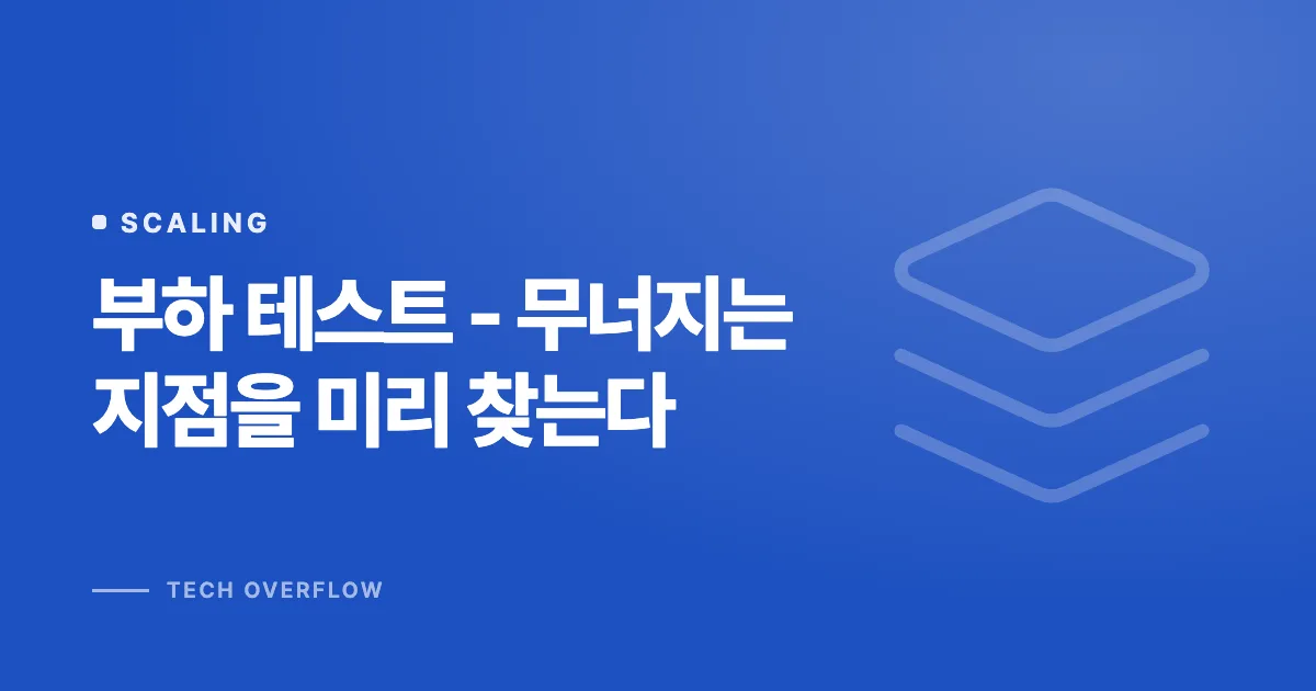 부하 테스트 - 무너지는 지점을 미리 찾는다