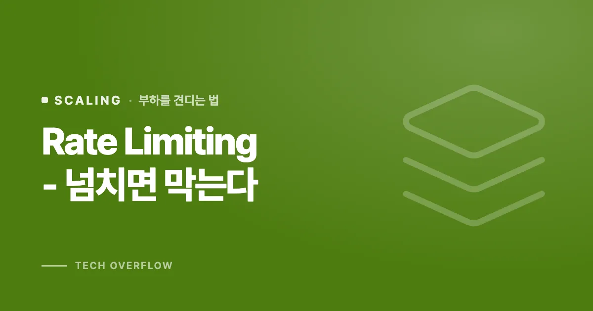 Rate Limiting - 넘치면 막는다