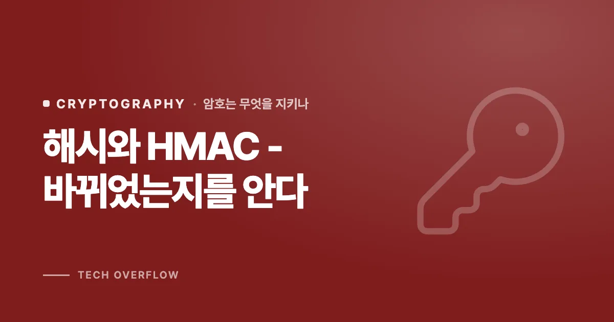 해시와 HMAC - 바뀌었는지를 안다