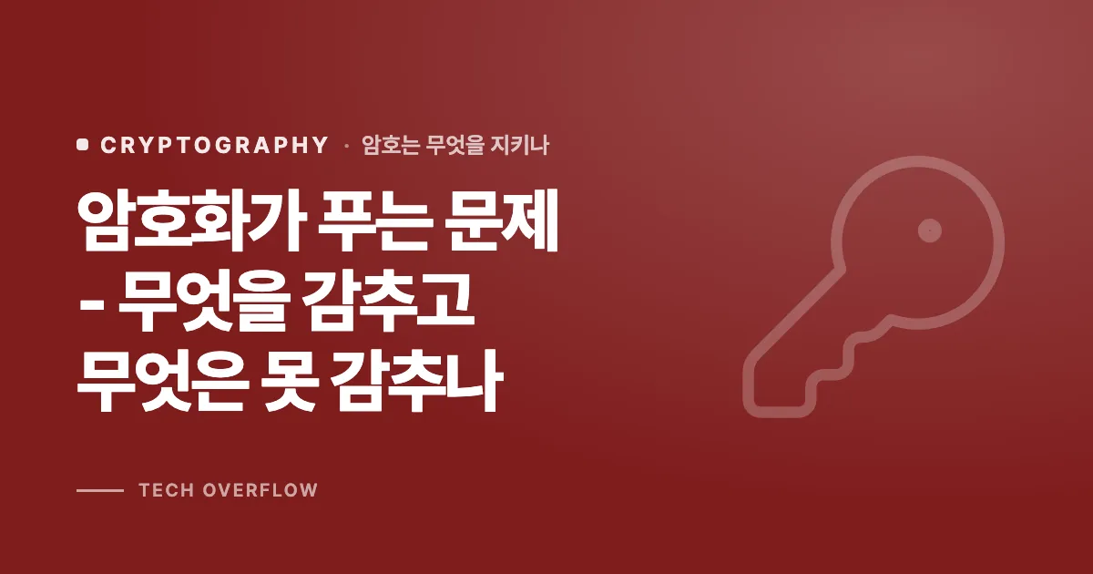 암호화가 푸는 문제 - 무엇을 감추고 무엇은 못 감추나